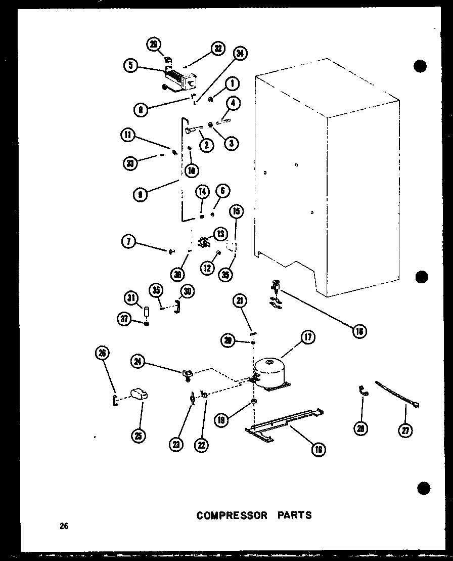 Amana SDI22B-P73320-44W compressor parts diagram