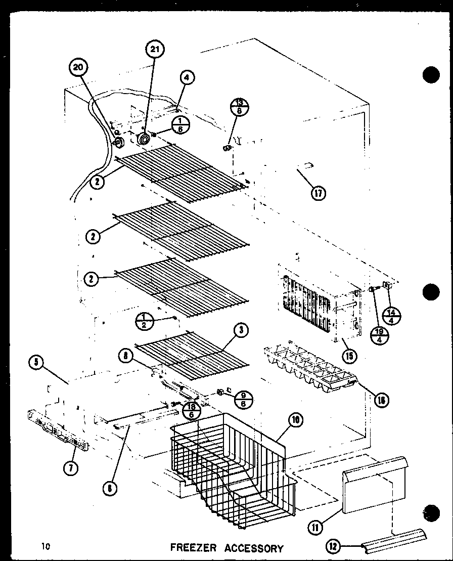 Amana SR22F1-G-P77000-1WG freezer accessory diagram