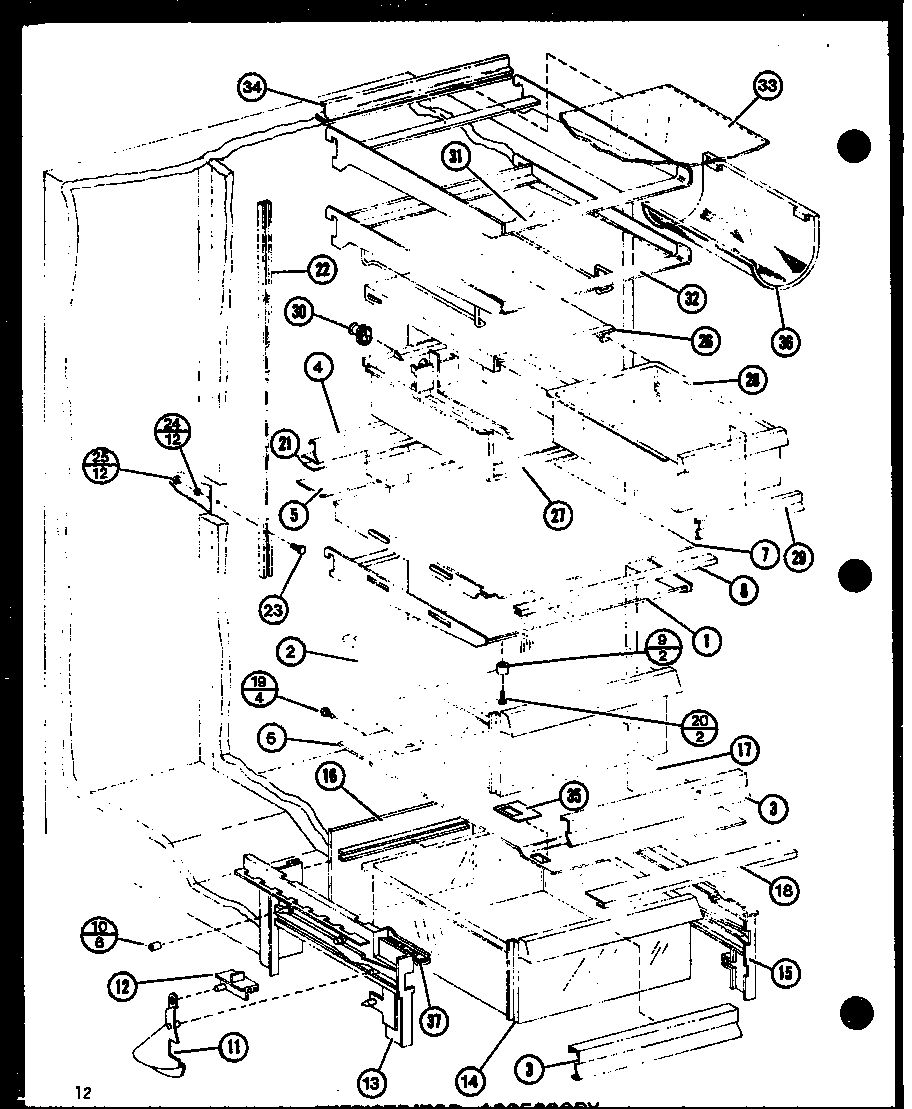 Amana SR22F1-G-P77000-1WG refrigerator accessory diagram