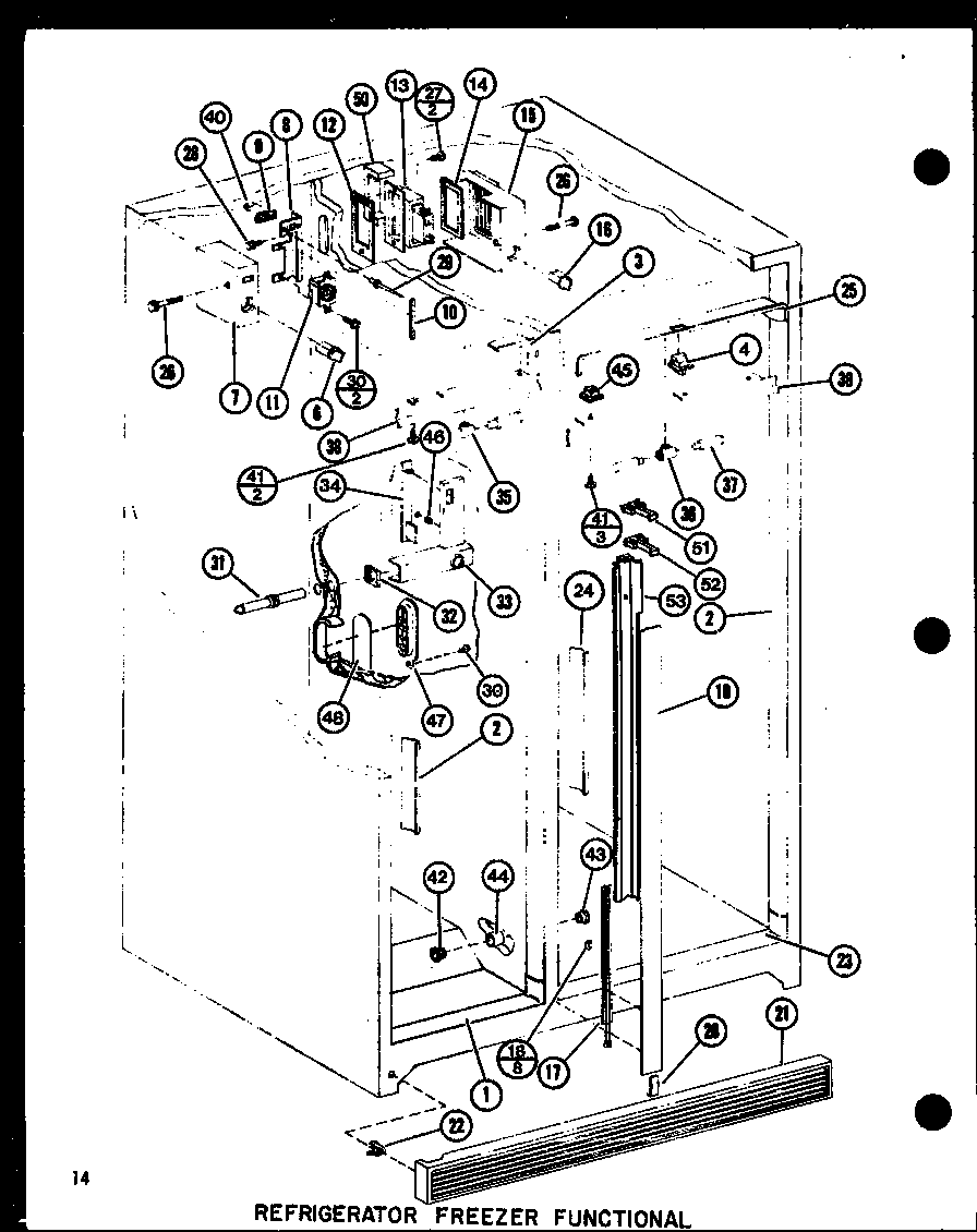 Amana SR22F1-G-P77000-1WG refrigerator freezer functional diagram