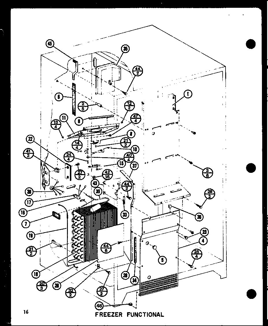 Amana SR22F1-G-P77000-1WG freezer functional diagram