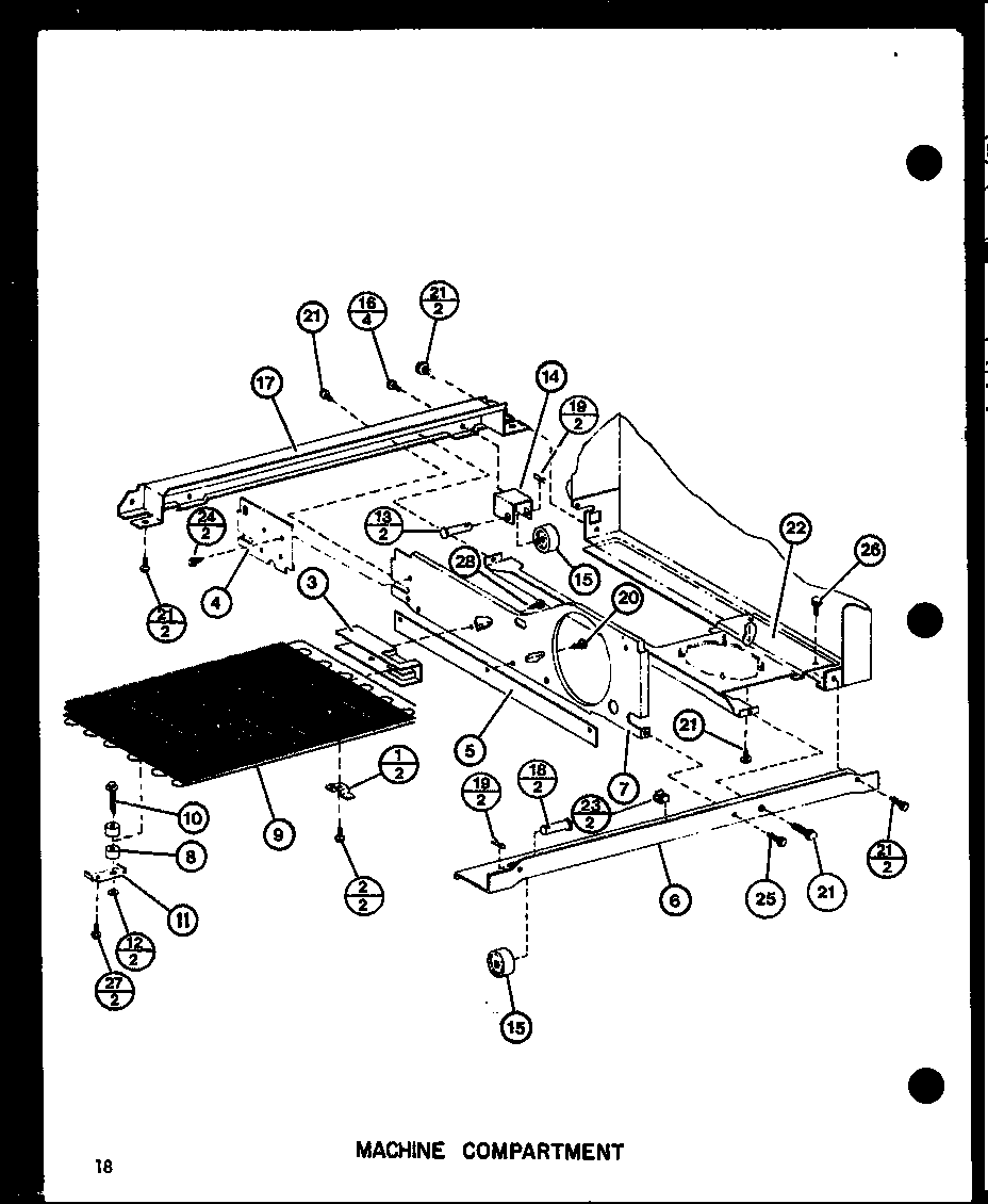 Amana SR22F1-G-P77000-1WG condenser diagram