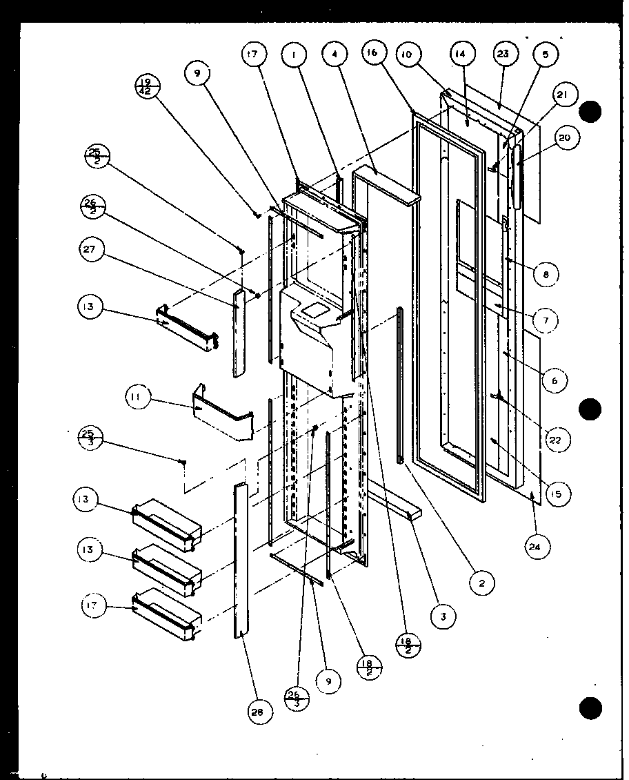 Amana SXPD20H-P7836029W freezer door diagram