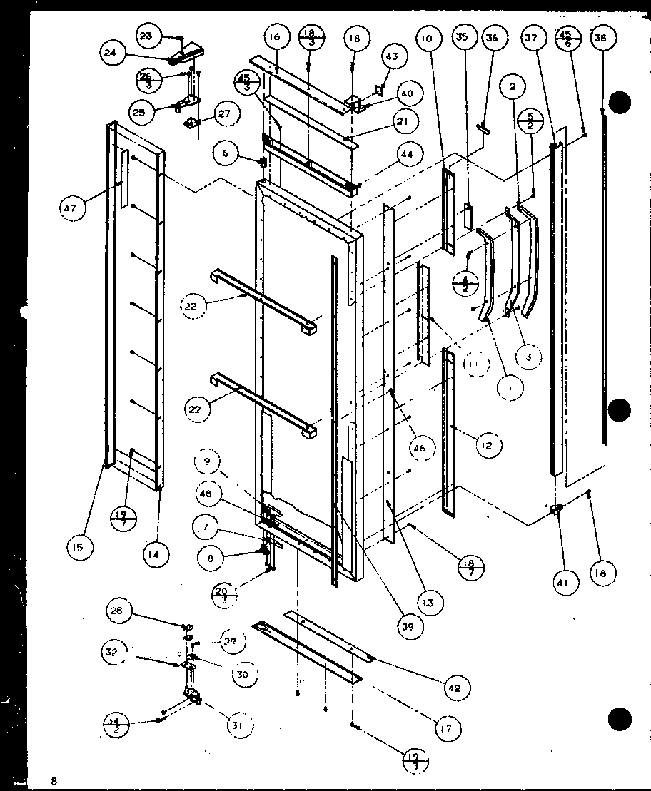 Amana SXPD20H-P7836029W refrigerator door diagram