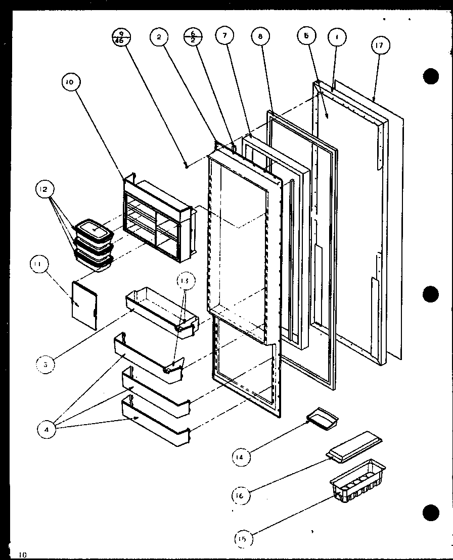 Amana SXPD20H-P7836029W refrigerator door diagram