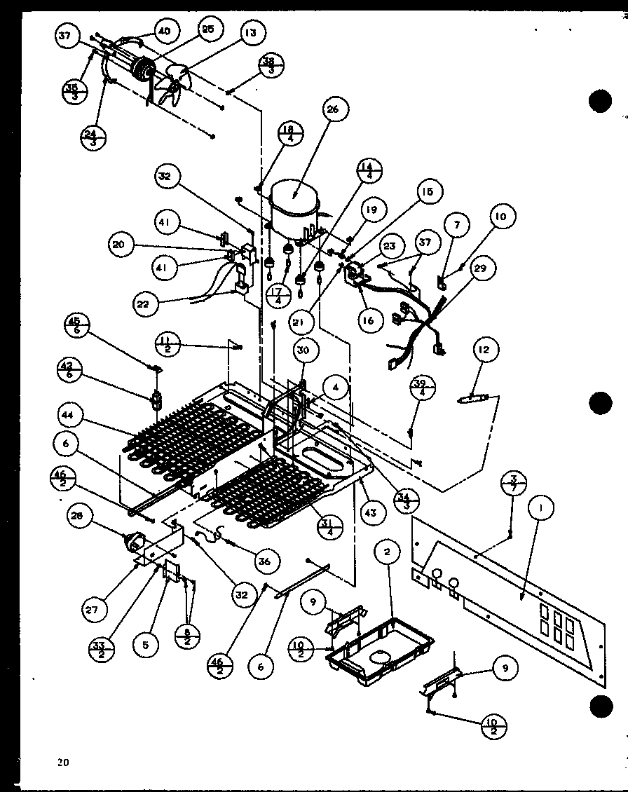 Amana SXPD20H-P7836029W machine compartment diagram