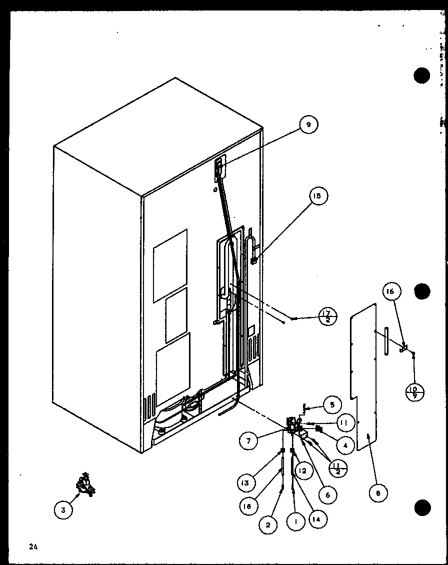 Amana SXPD20H-P7836029W cabinet back diagram