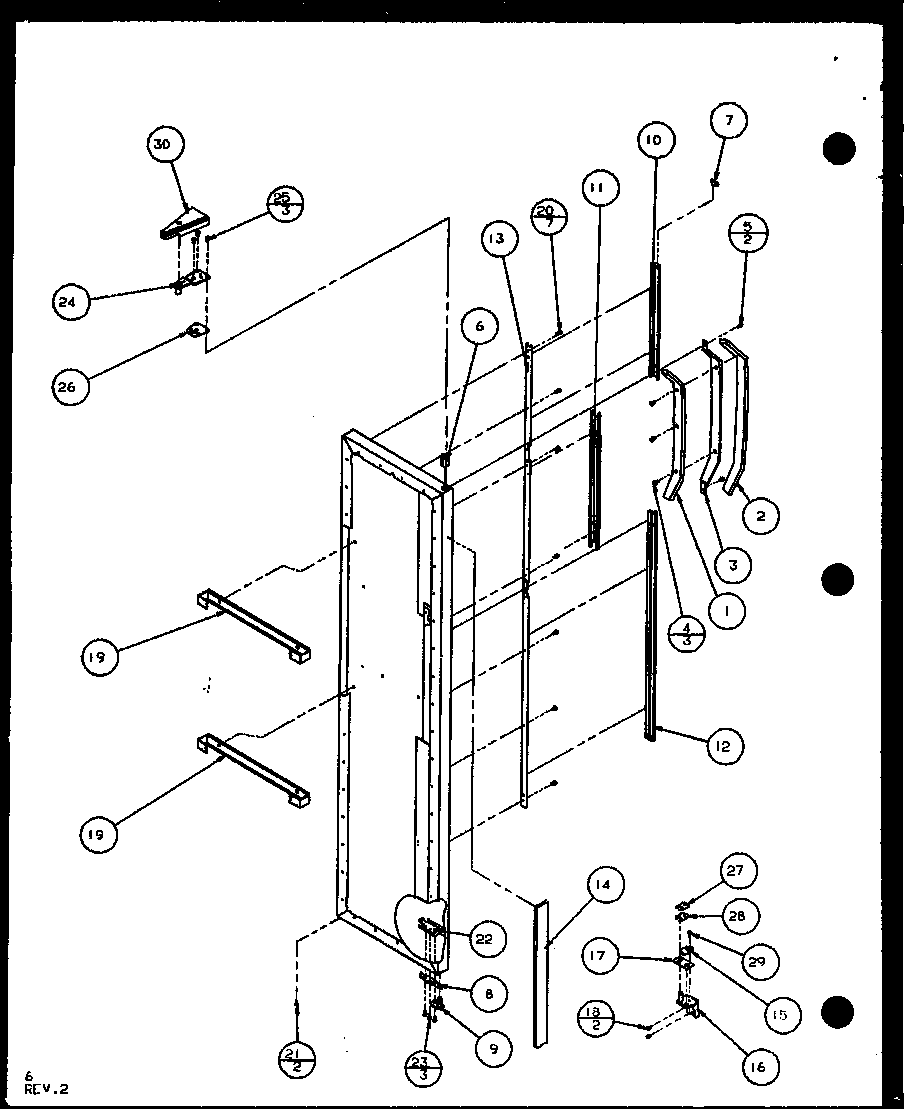 Amana SL22JB-P1104031W freezer door (sl22jb/p7870132w) (sl22jb/p1104031w) diagram