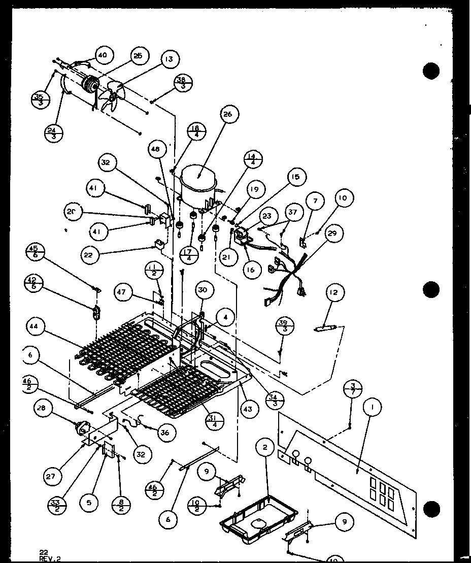 Amana SL22JB-P1104031W machine compartment (sl25j/p7870132w) (sl25j/p1104031w) diagram