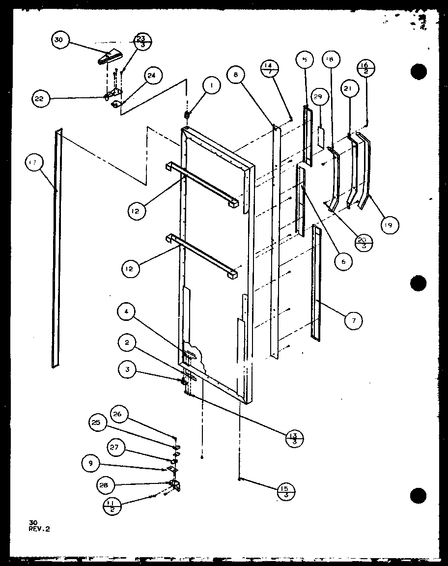 Amana SL22JB-P1104031W refrigerator door (sl25j/p7870109w) (sl25j/p1104026w) diagram
