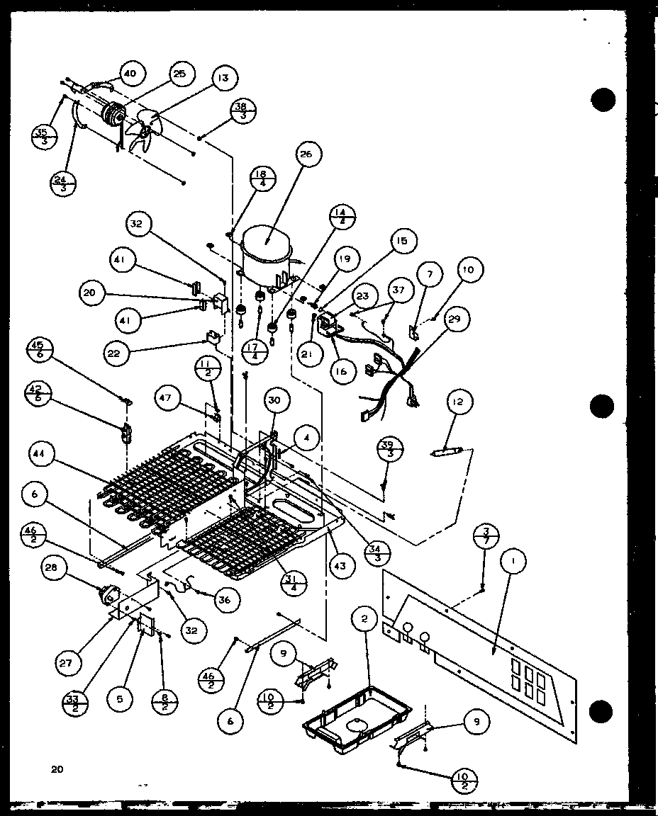 Amana SC25J-P7870113W machine compartment (sc25j/p7870113w) (sc25jp/7870114w) (sc25j/p1104027w) (sc25jp/p1104028w) diagram