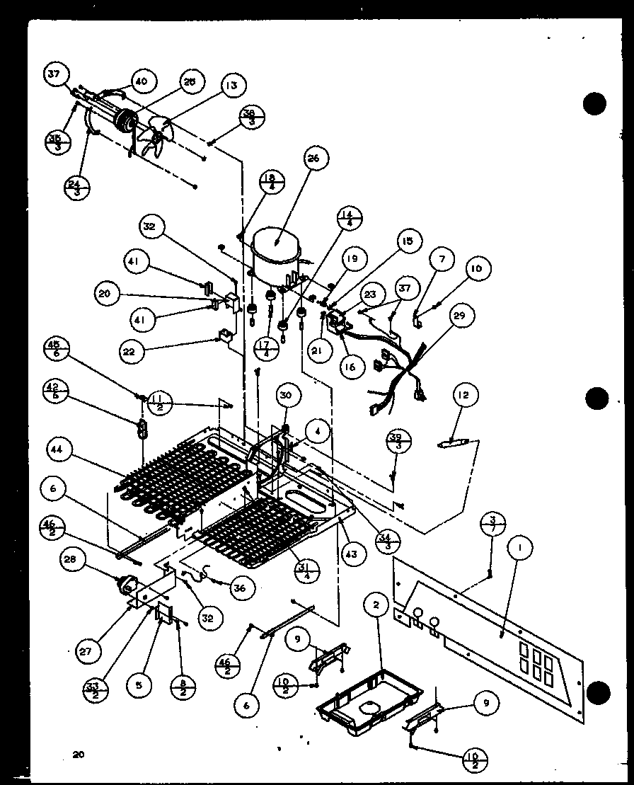 Amana SXD25JB-P7870107W machine compartment (sxd25j/p7870106w) (sxd25jb/p7870107w) (sxd25jp/p7870108w) (sxd22j/p7870119w) diagram