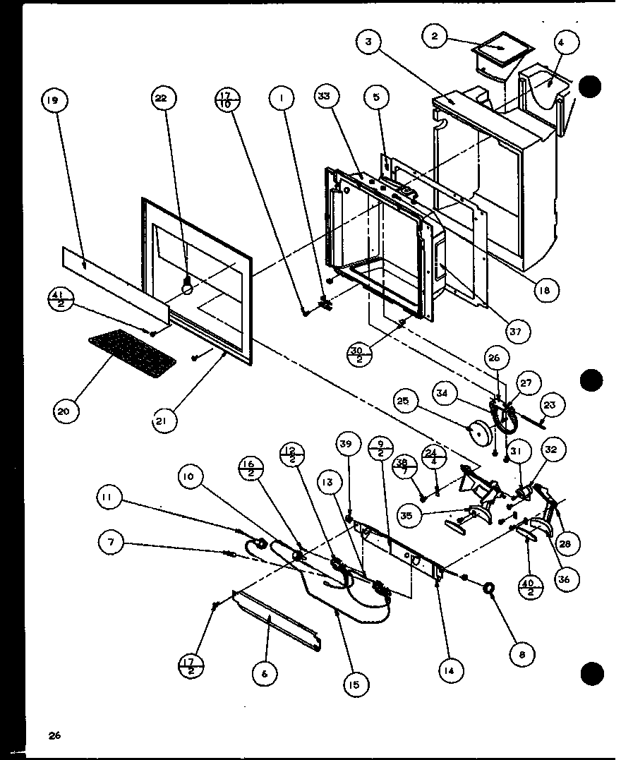 Amana SXD25JB-P7870107W ice and water cavity (sxd25j/p7870106w) (sxd25jb/p7870107w) (sxd25jp/p7870108w) (sxd22j/p7870119w) diagram