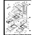 Amana SLD25J-P7870110W refrigerator shelving and drawers (sld25j/p7870110w) (sld25jb/p7870111w) (sld25jp/p7870112w) (sld22jb/p7870133w) diagram