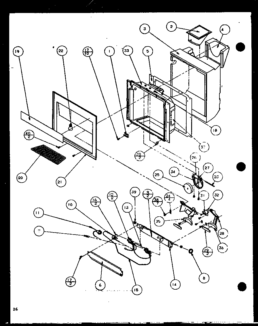Amana SLD22JB-P7870133W ice and water cavity (sld25j/p7870110w) (sld25jb/p7870111w) (sld25jp/p7870112w) (sld22jb/p7870133w) diagram