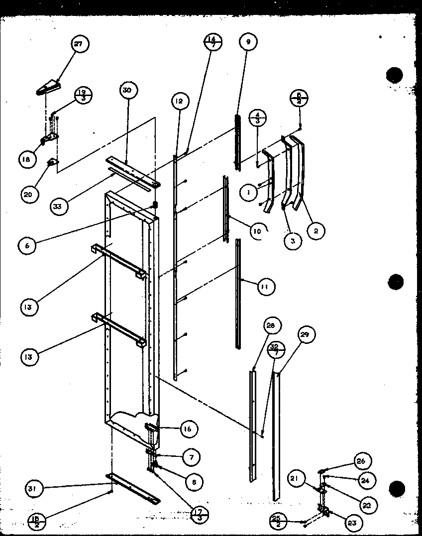 Amana 36078-P1108706W freezer door diagram