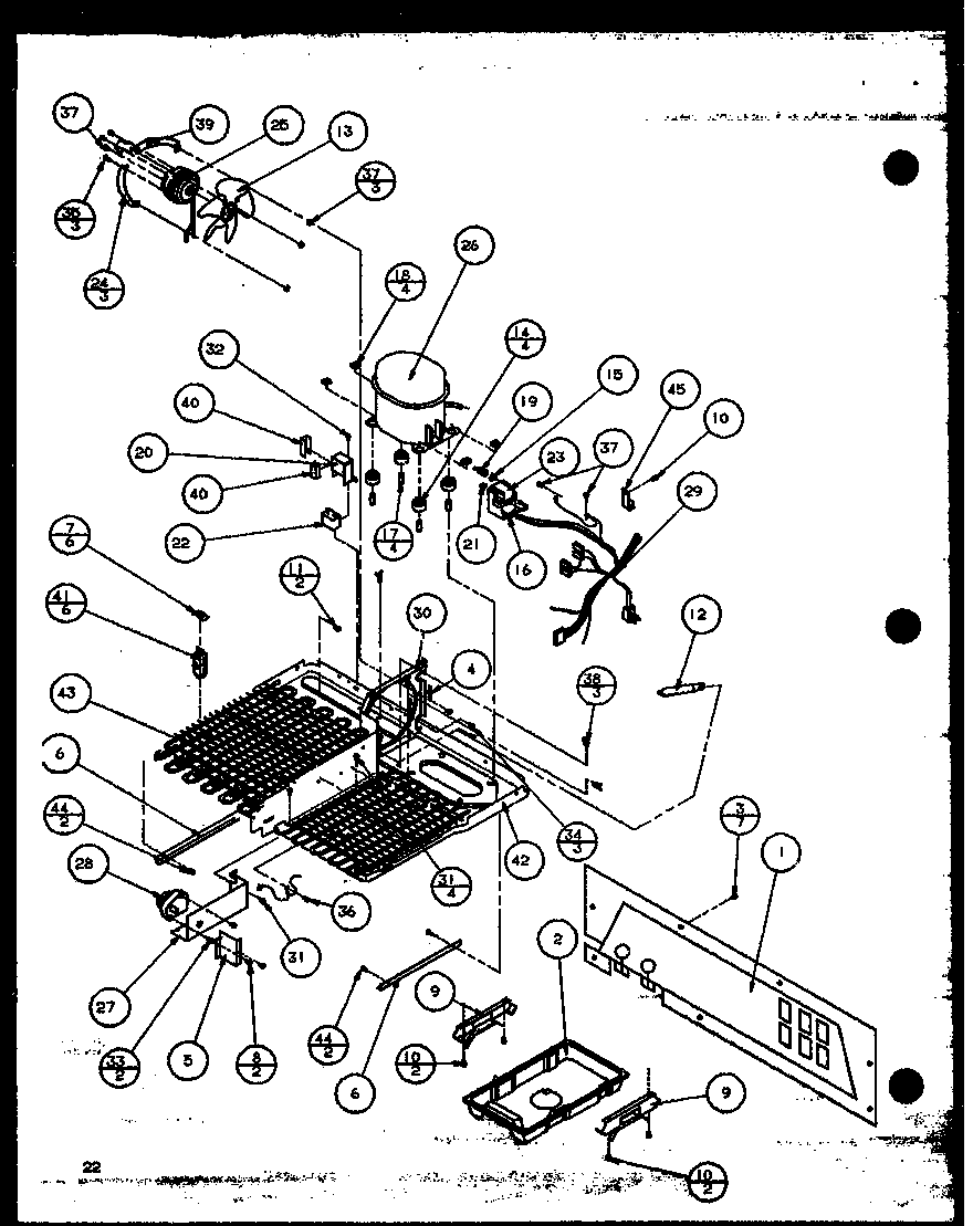 Amana 36078-P1108706W machine compartment diagram