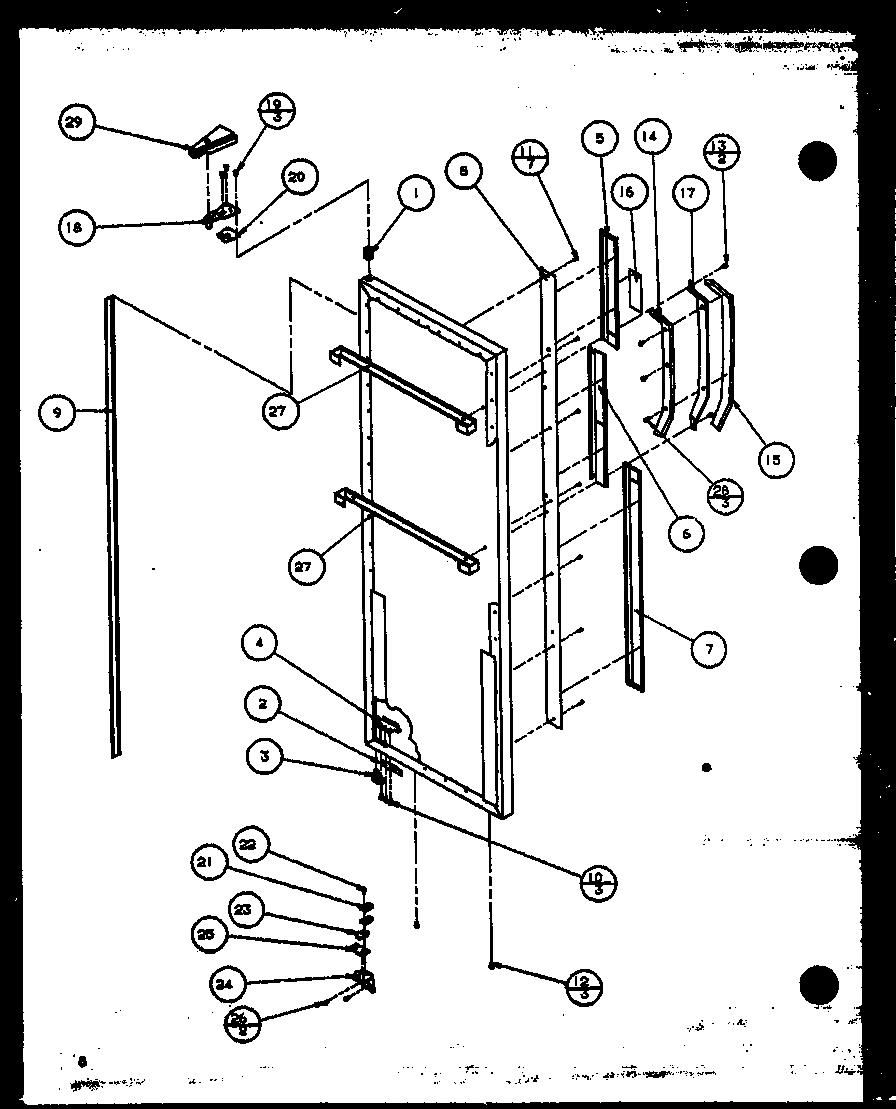 Amana 36558-P1115403W refrigerator door (36551/p1115401w) (36551/p1115402w) (36558/p1115403w) (36558/p1115404w) diagram