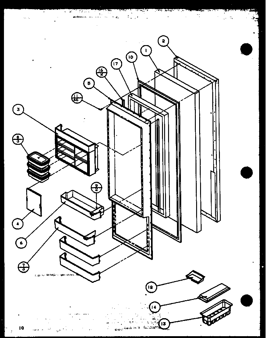 Amana 36558-P1115403W refrigerator door (36551/p1115401w) (36551/p1115402w) (36558/p1115403w) (36558/p1115404w) diagram