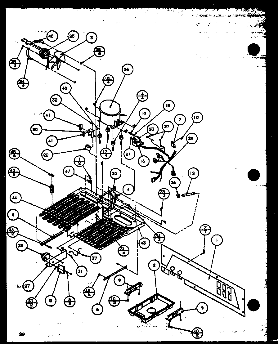 Amana 36558-P1115403W machine compartment (36551/p1115401w) (36551/p1115402w) (36558/p1115403w) (36558/p1115404w) diagram