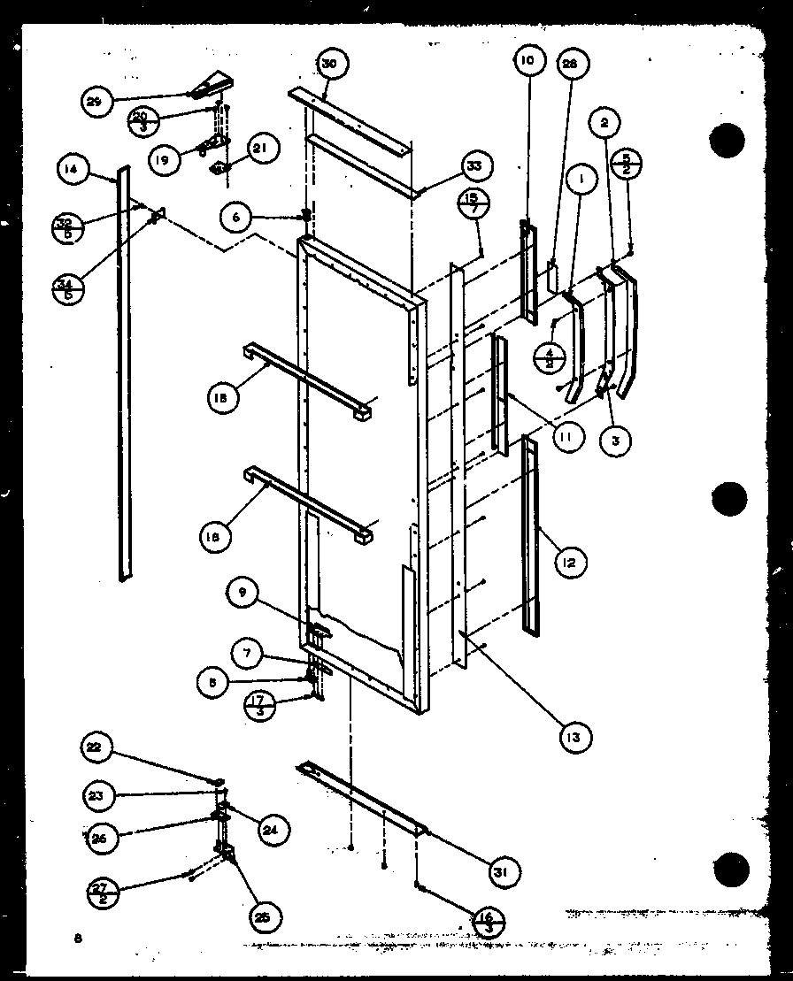 Amana 36071-P1115801W refrigerator door diagram