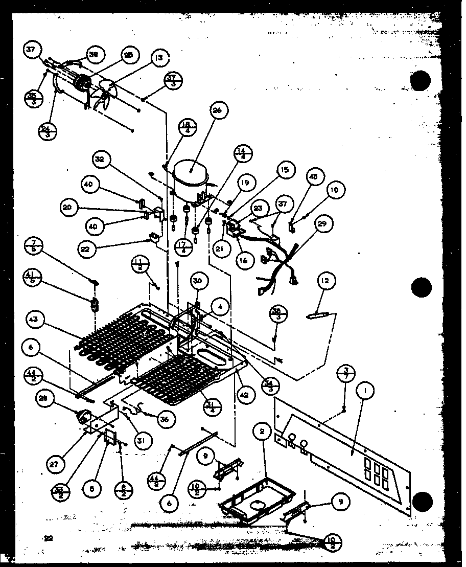 Amana 36071-P1115801W machine compartment diagram