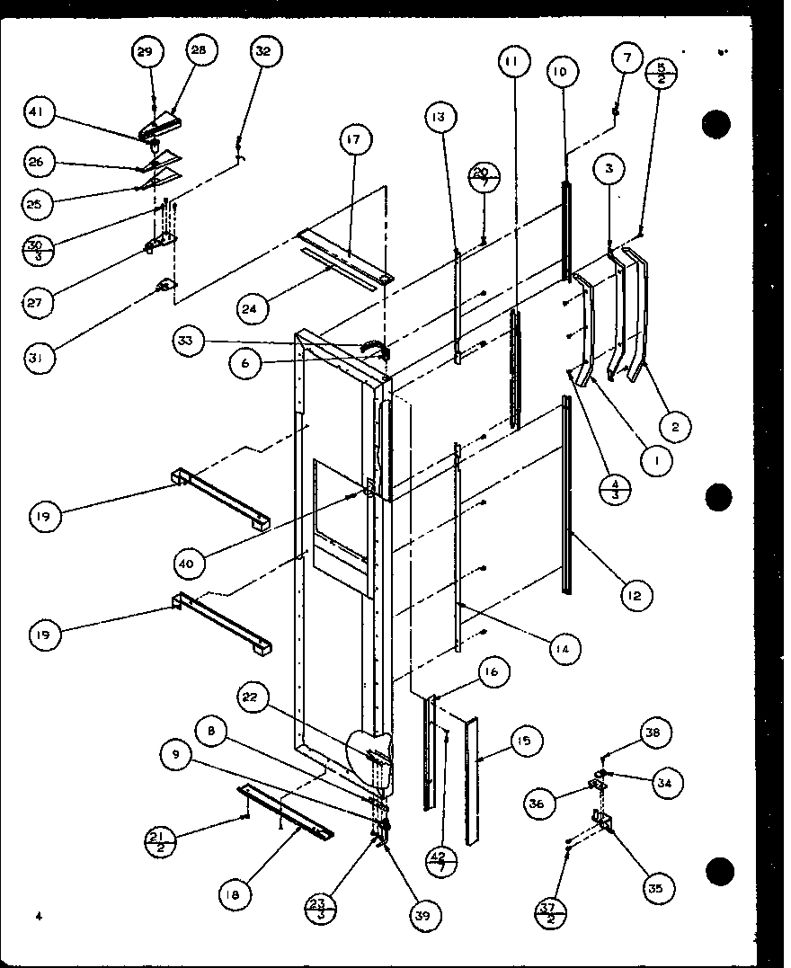 Amana 36591-P1108403W freezer door diagram