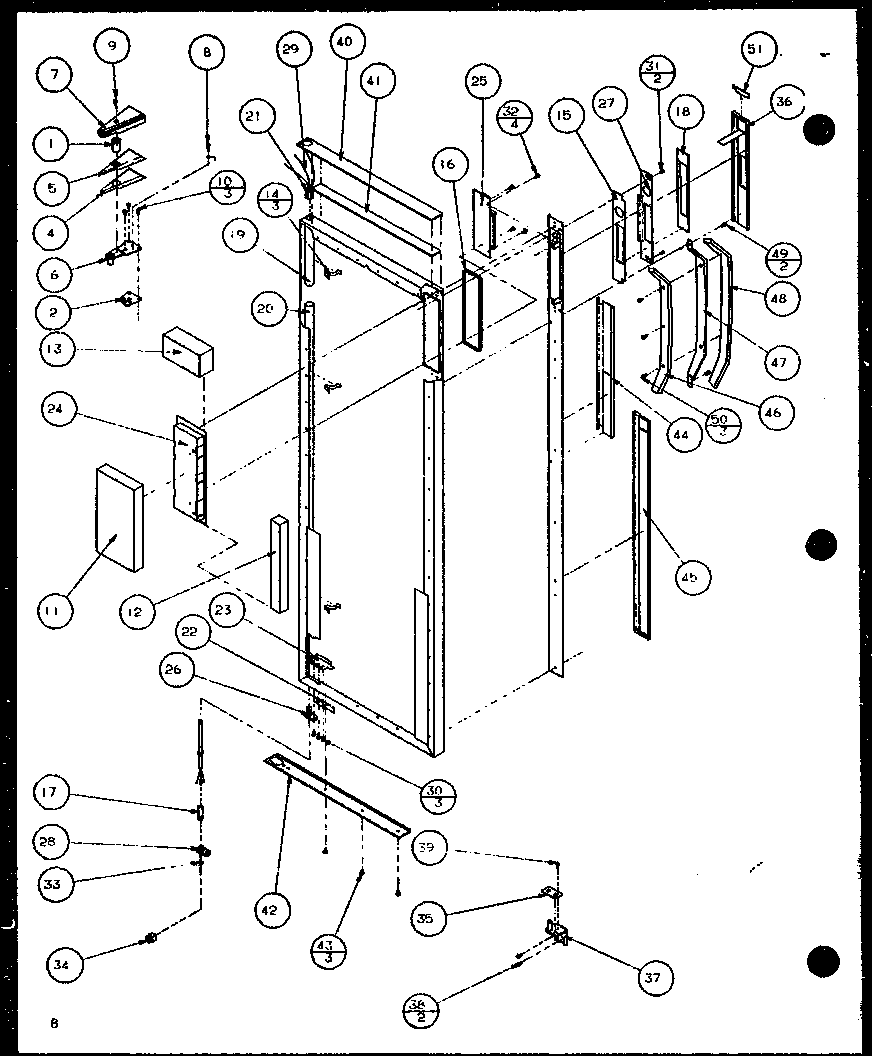 Amana 36591-P1108403W refrigerator door diagram