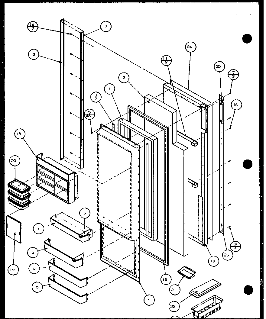 Amana 36591-P1108403W refrigerator door diagram