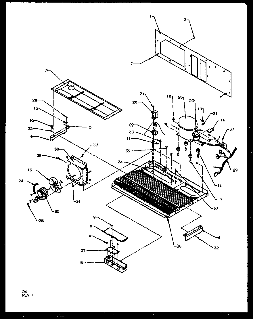 Amana SZ25NE-P1162702WE machine compartment diagram