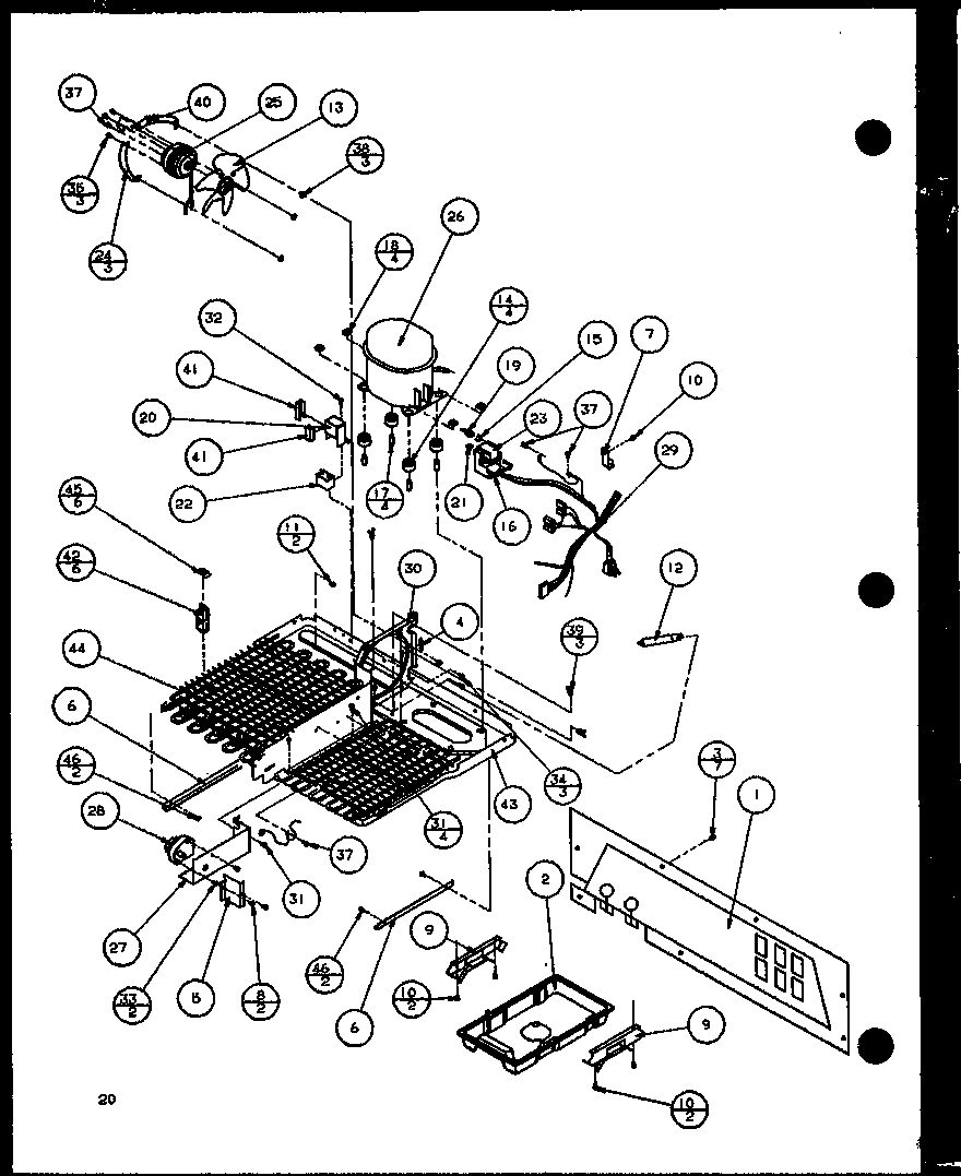 Amana 36081-P1108701W machine compartment (36081/p1108701w) (36088/p1108702w) (36091/p1108703w) (36098/p1108704w) diagram