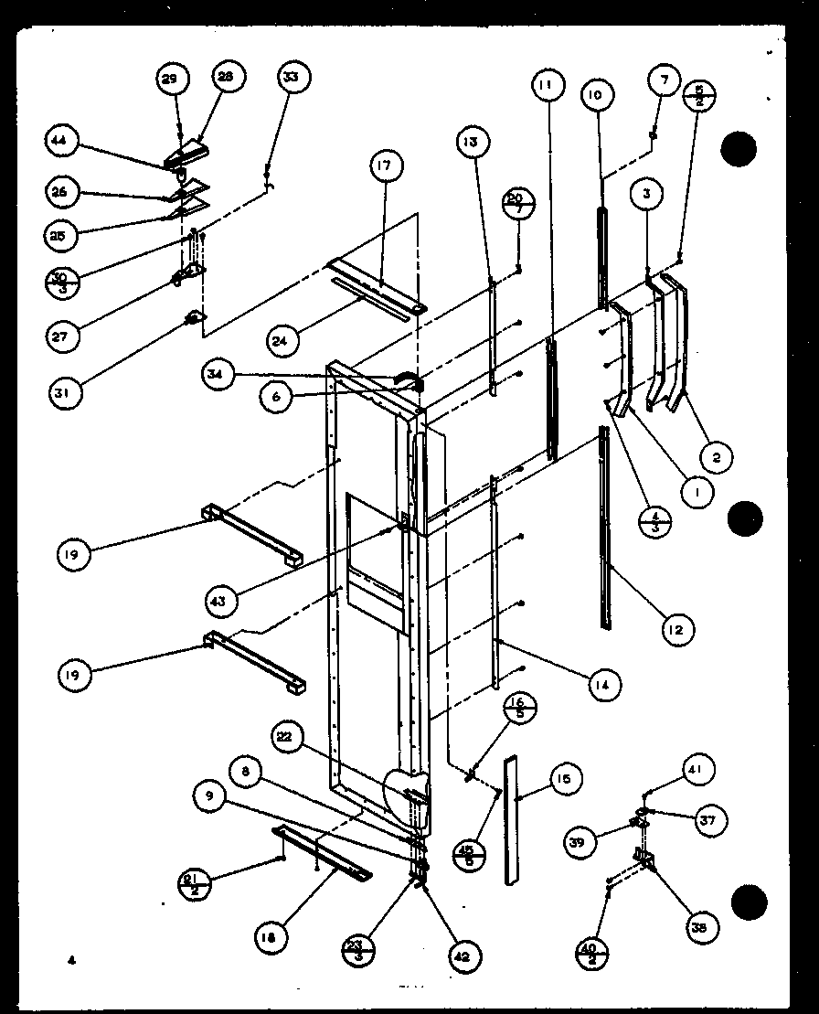 Amana SZDE25K-P1116801W freezer door diagram
