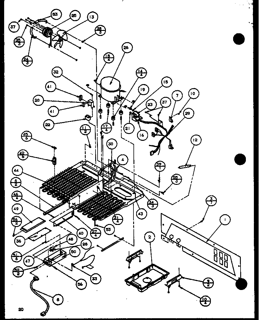 Amana SZDE25K-P1116801W refrigerator shelving and drawers diagram