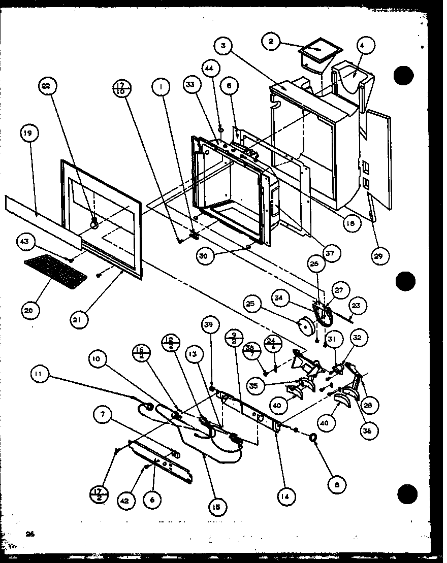 Amana SZDE25K-P1116801W ice and water cavity diagram