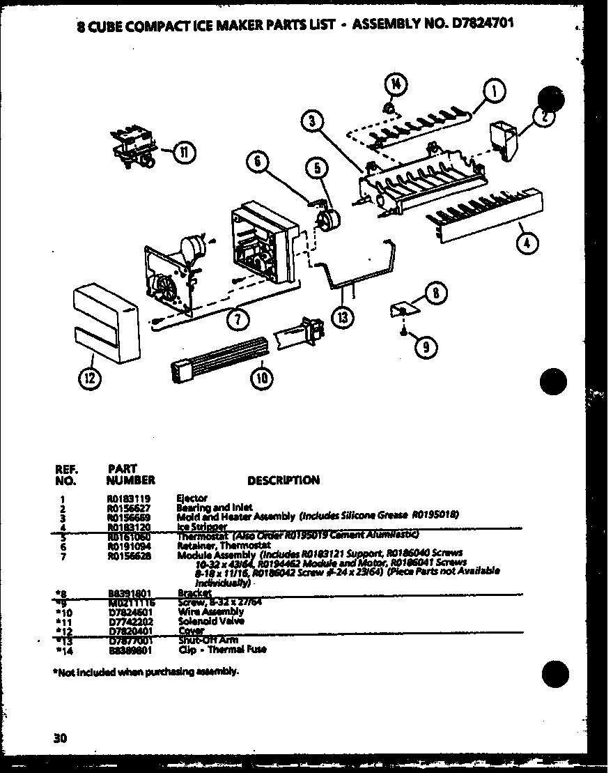 Amana SZDE25K-P1116801W ice maker diagram