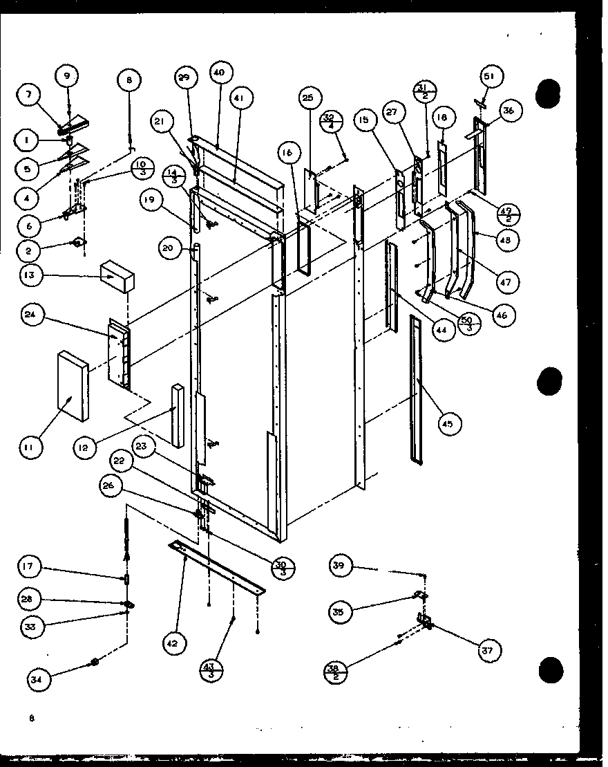 Amana 36591-P1115603W refrigerator door diagram
