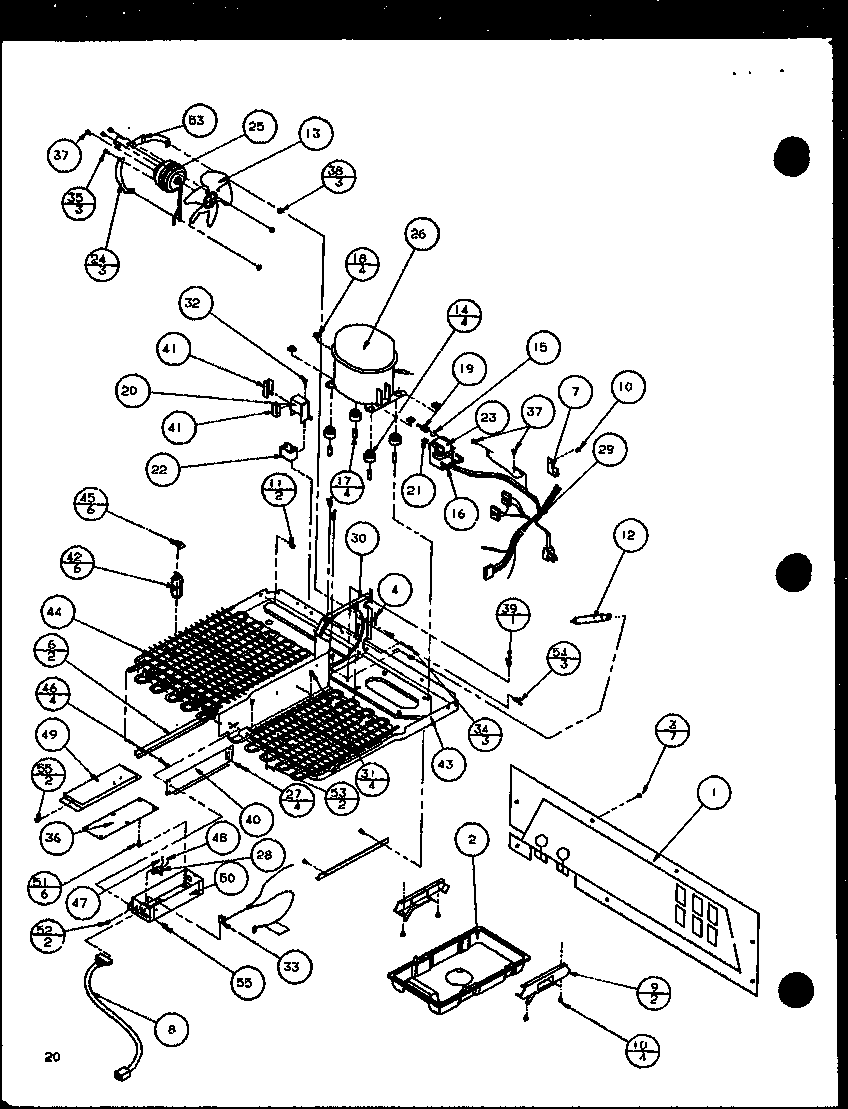 Amana 36591-P1115603W refrigerator shelving and drawers diagram