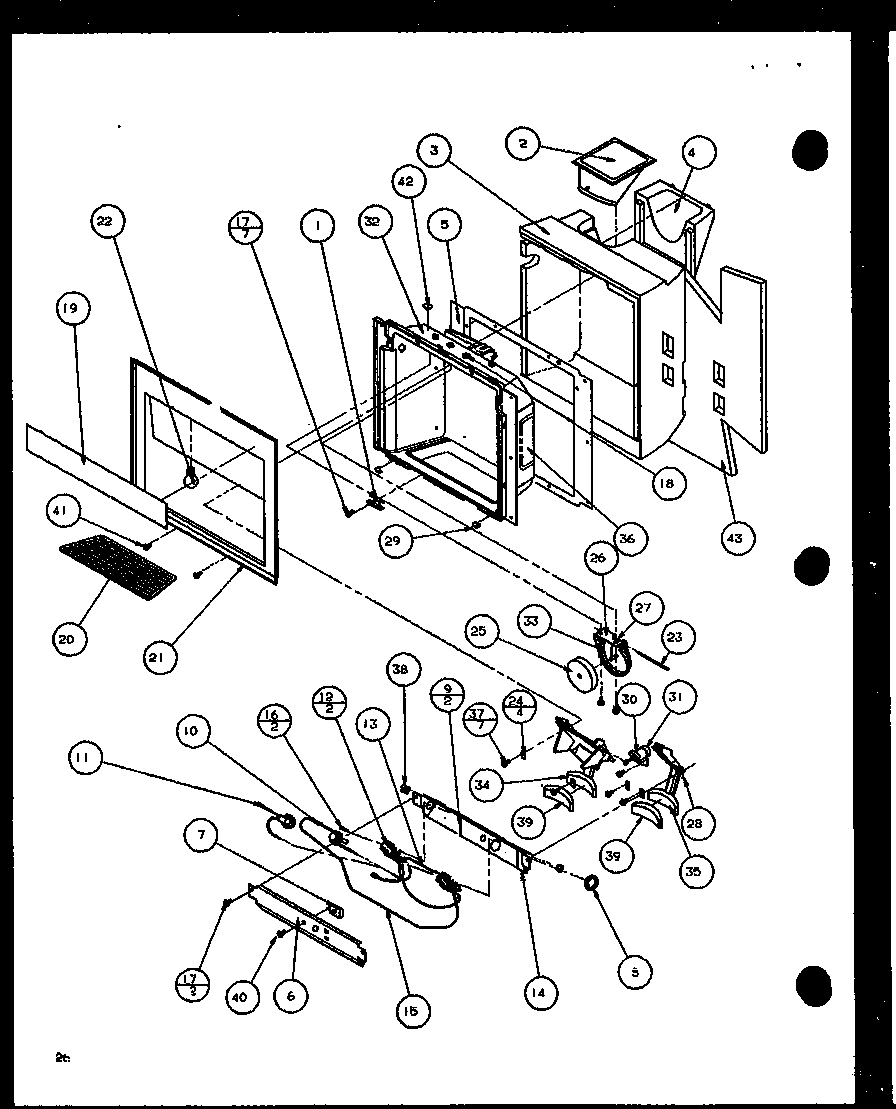 Amana 36591-P1115603W ice and water cavity diagram