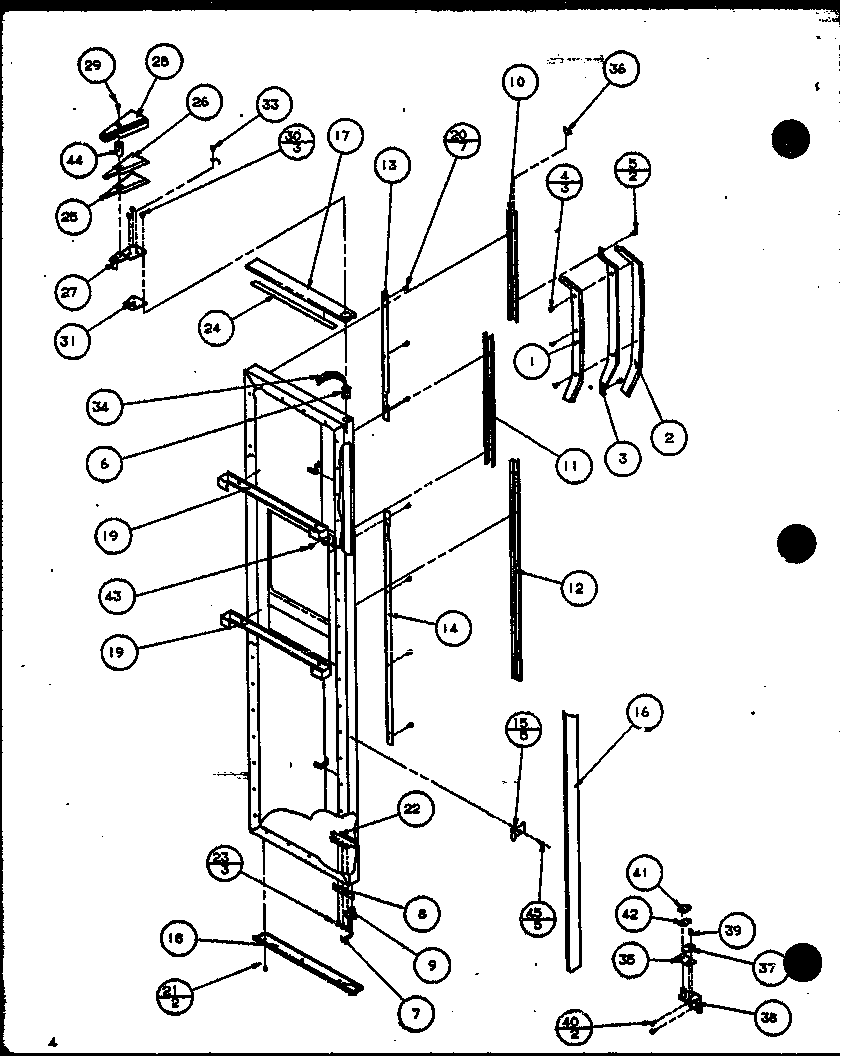 Amana 36098-P1115904W freezer door diagram