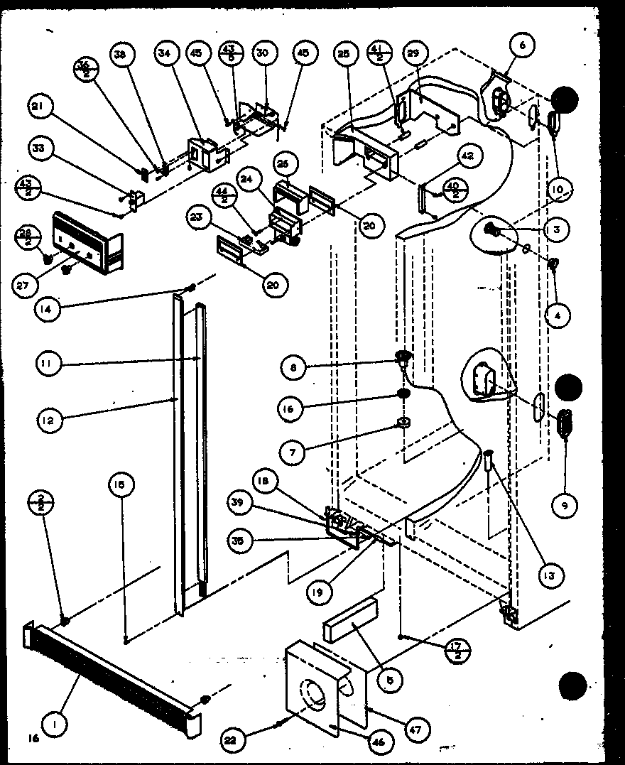 Amana 36098-P1115904W refrigerator diagram