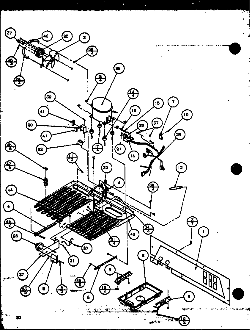 Amana 36098-P1115904W machine compartment diagram