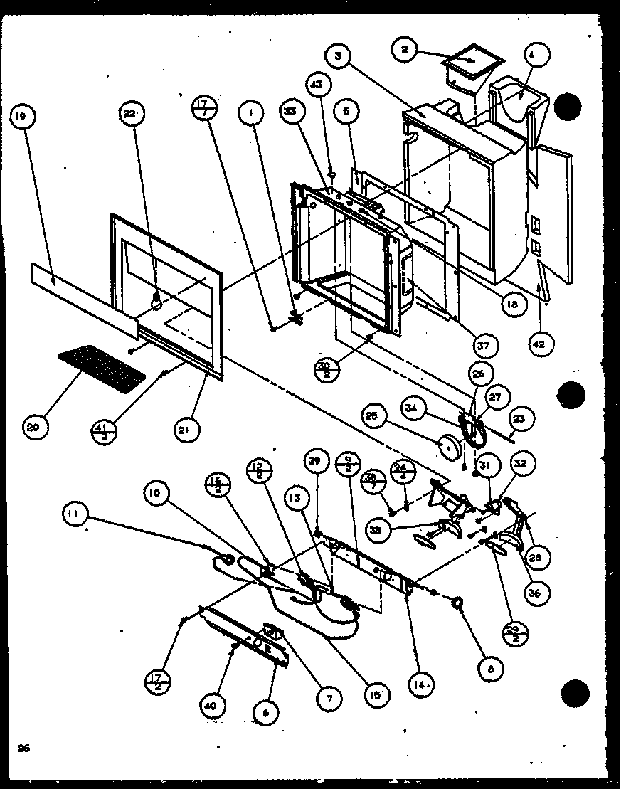 Amana 36098-P1115904W ice and water cavity diagram