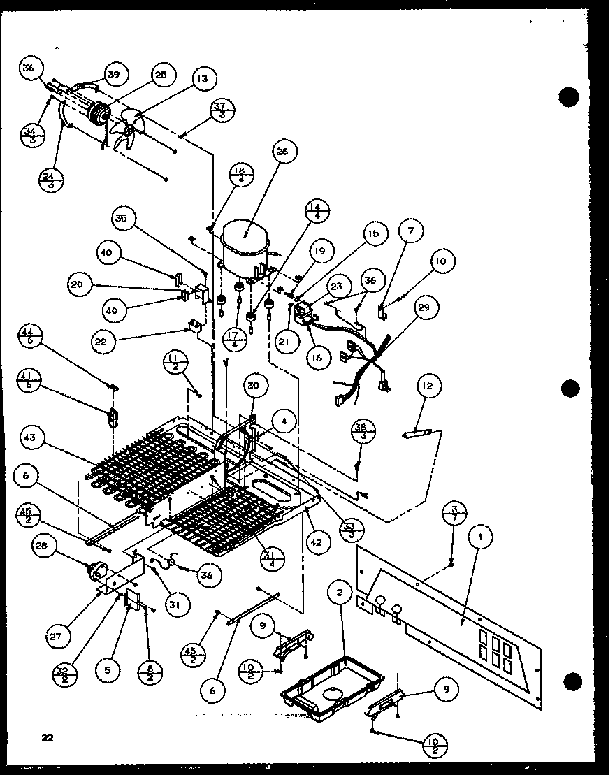Amana SBD20K-P1117701W machine compartment (sbd20k/p1117701w) diagram