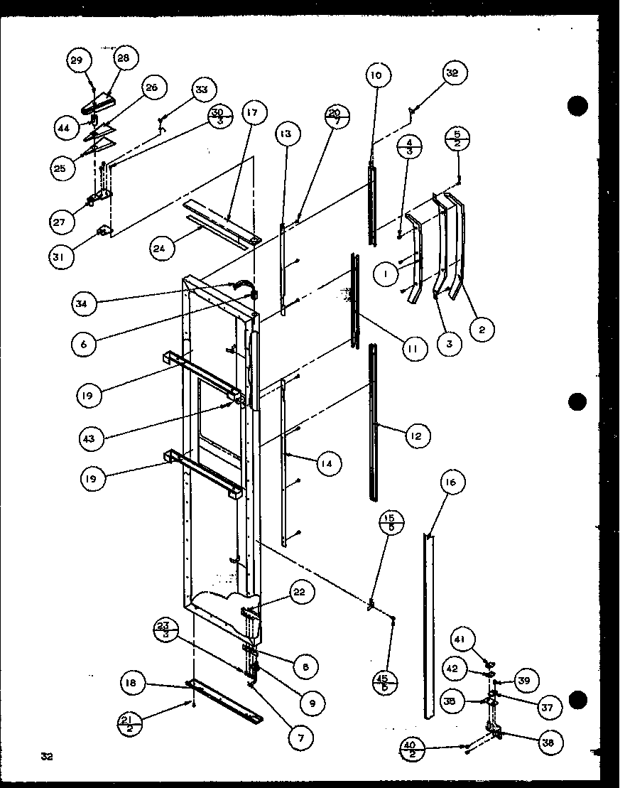 Amana SBD20K-P1117701W freezer door (szd20k/p1117702w) (szd20kb/p1117703w) (szd20kp/p1117704w) diagram
