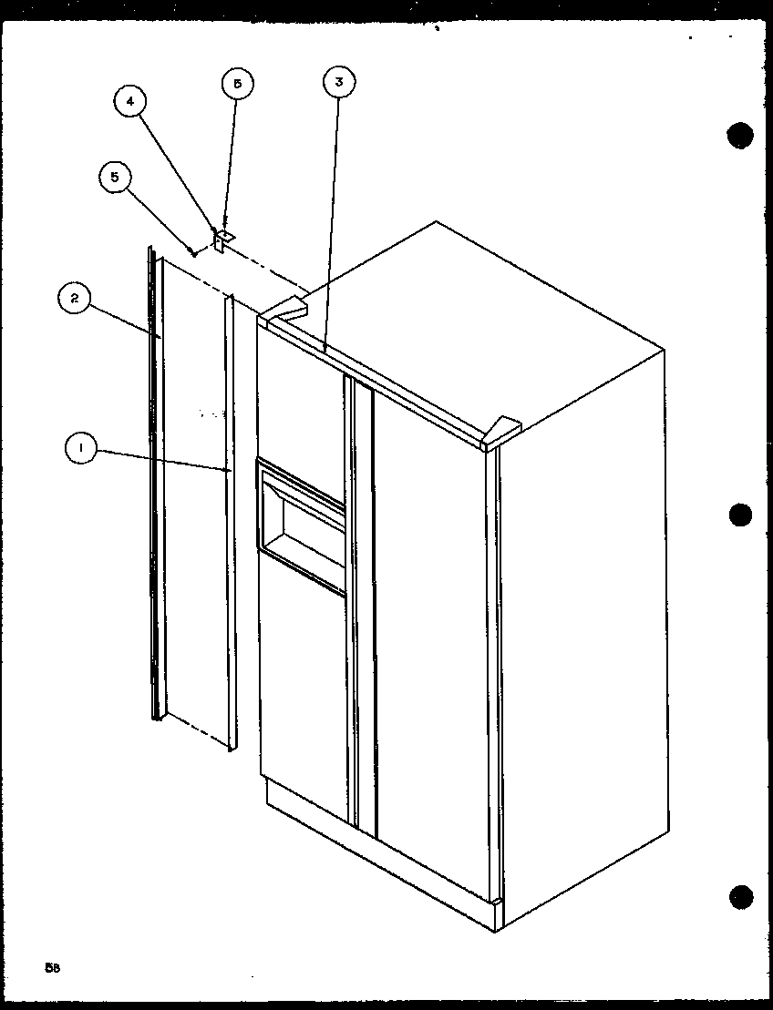 Amana SBD20K-P1117701W b18 trim kit assembly (sbd20k/p1117701w) diagram