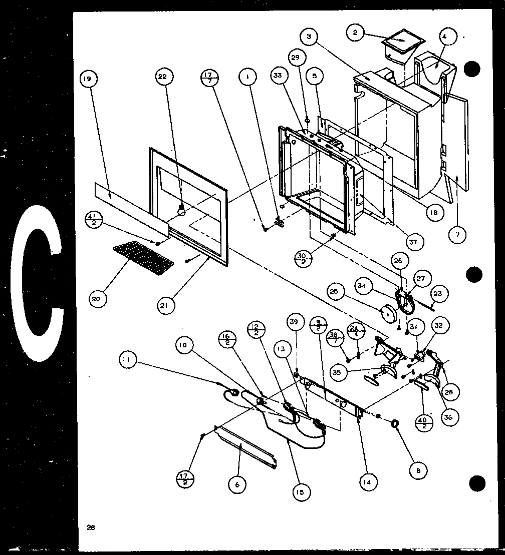 Amana 36578-P1115508W ice and water cavity (36561/p1115501w) (36561/p1115502w) (36568/p1115503w) (36568/p1115504w) diagram