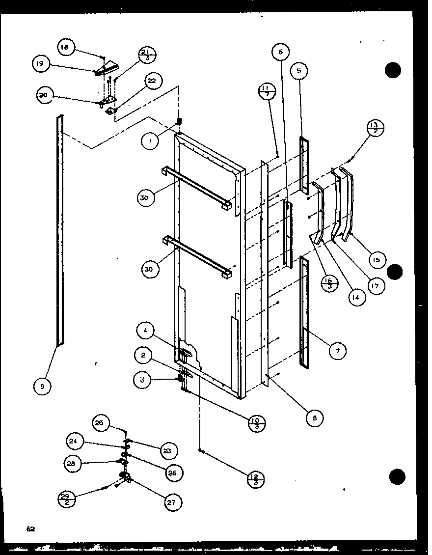 Amana 36578-P1115508W refrigerator door (36261/p1115701w) (36261/p1115702w) (36268/p1115703w) (36268/p1115704w) diagram