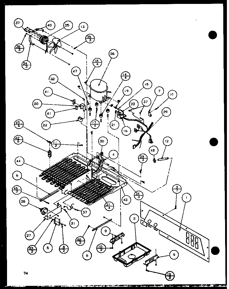Amana 36578-P1115508W machine compartment (36261/p1115701w) (36261/p1115702w) (36268/p1115703w) (36268/p1115704w) diagram