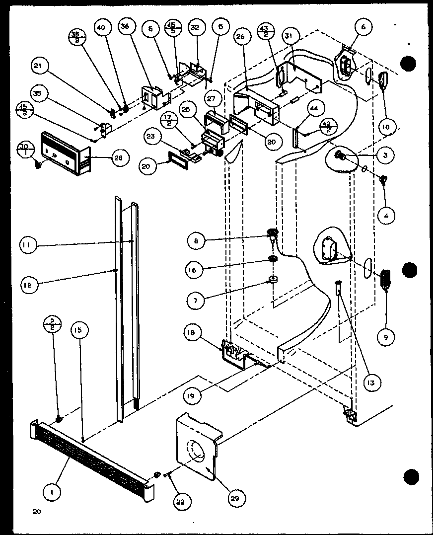 Amana SCD22J-P1116102W refrigerator (scd19j/p1116701w) diagram