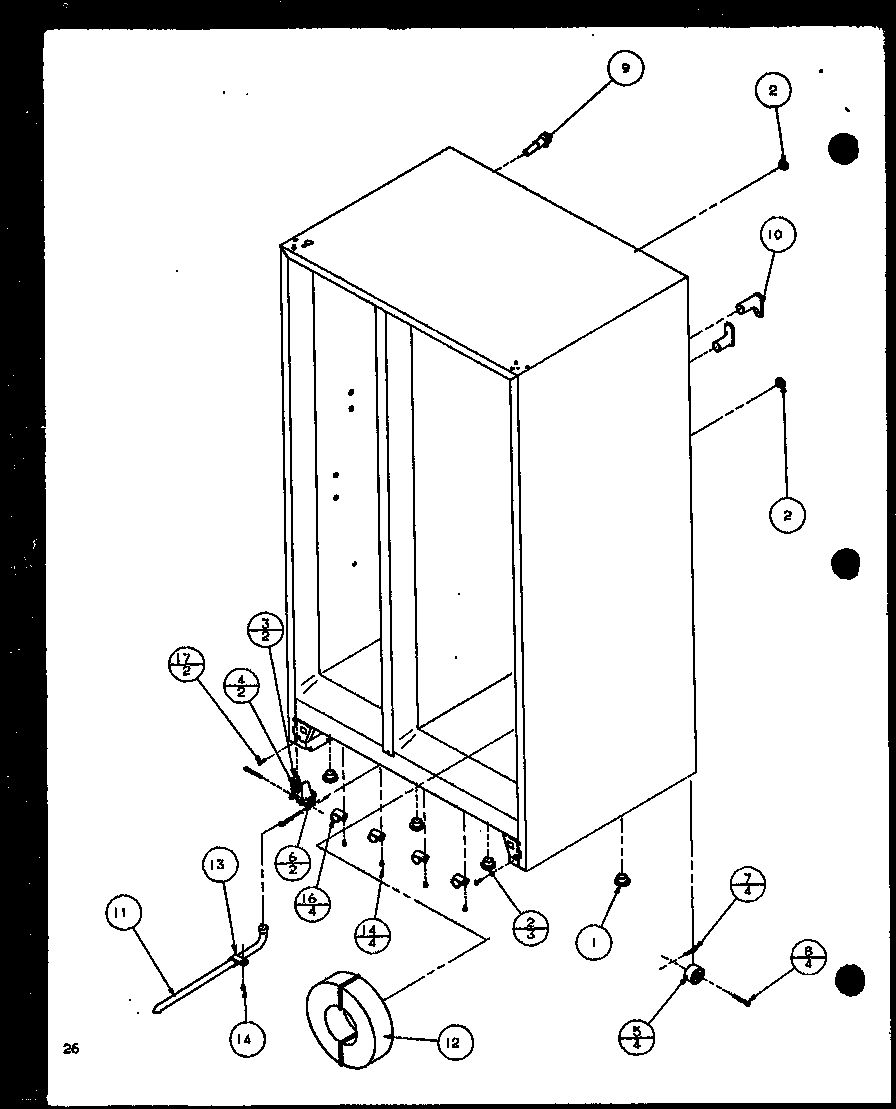 Amana SCD22J-P1116102W water tank (scd19j/p1116701w) diagram